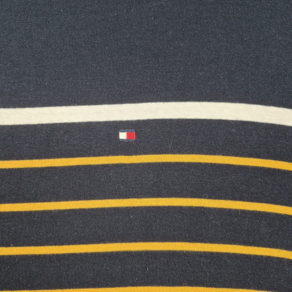 Tommy Hilfiger 2X Pullover Womens Top Blue Yellow Stripes - Picture 2 of 8